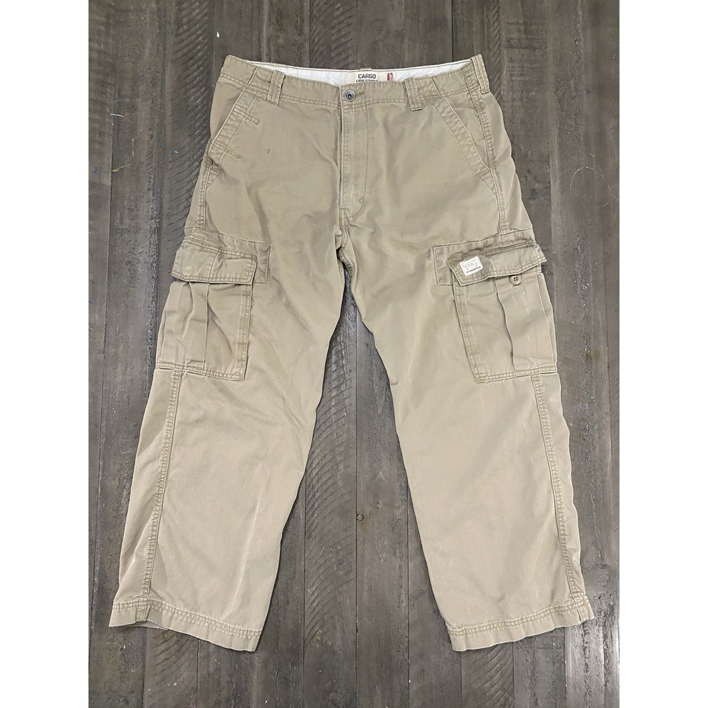 Levis Cargo Pants Mens 36x30 Beige Vintage Loose Straight Baggy Y2K Skate